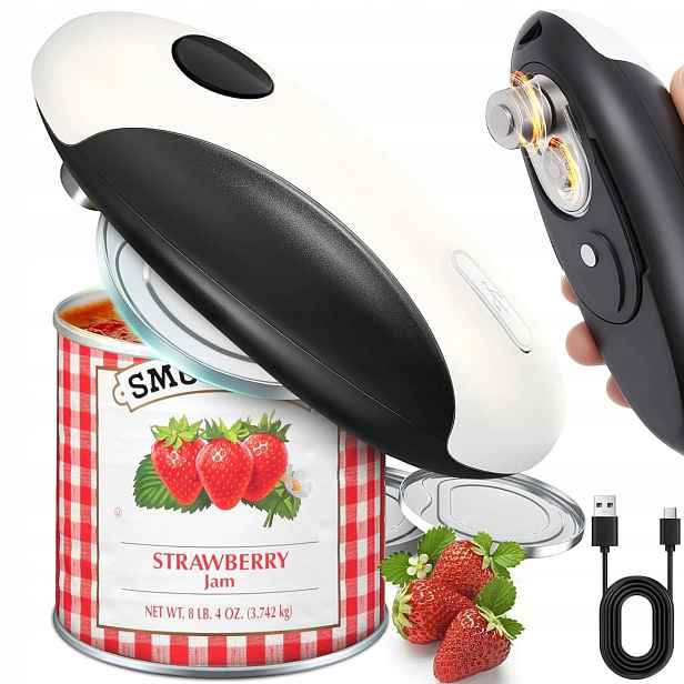 Elektrický Otvírák Na Konzervy Kitchen Tool Kompaktní, Vzduchotěsný, Černý
