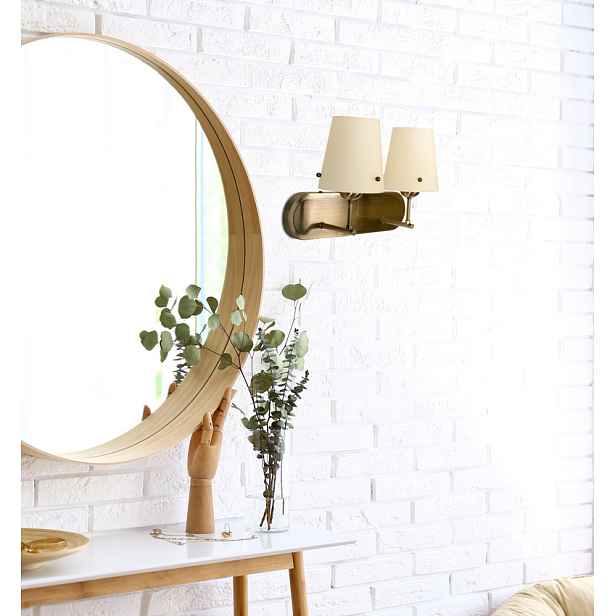 Nástěnná lampa Dasti patina 2x60W e27 béžové stínidlo