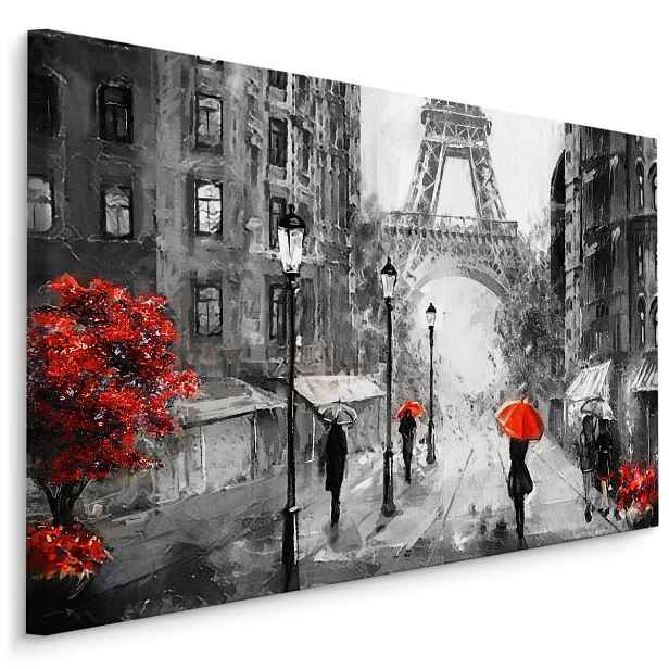 Plátno Ulice z Paříže I. Varianta: 70x50