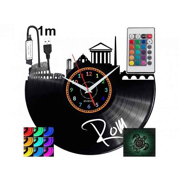 Rom Dárek Originální dekorace do domu Hodiny z vinylové desky