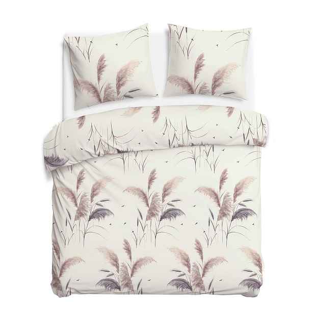 Povlečení 160x200 béžové s travnatým vzorem CottonLove