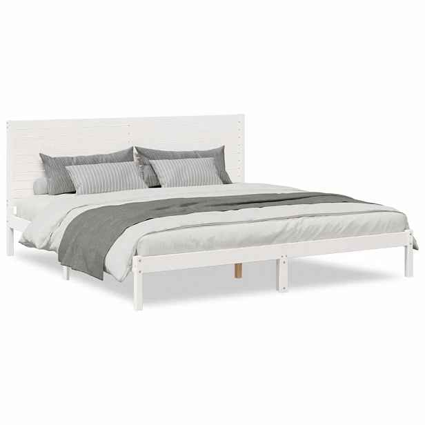 vidaXL Prodloužený rám postele bez matrace bílý 200 x 210 cm masiv