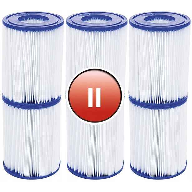 1x6 Filtr Bazénového Čerpadla Bestway Filtrační Vložka 58094 Typ II