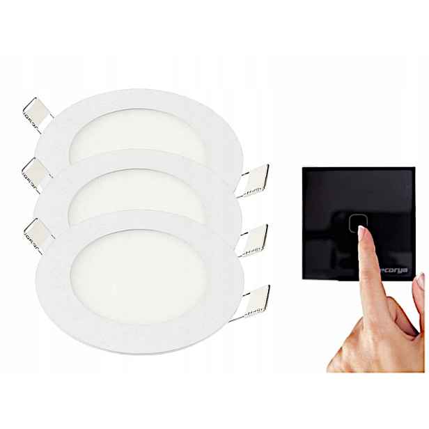 Sada svítidel Halogen Strop Led 6W 3x Vypínač