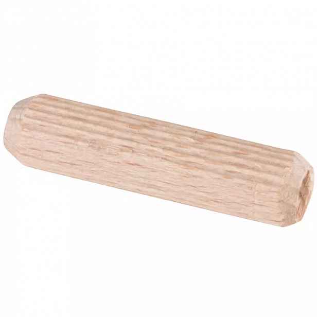 Dřevěný kolík 10x40mm, rýhovaný, 30 ks