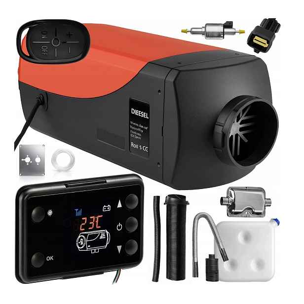 Nezávislé naftové topení 12 V 8 kW kompletní sada Ondragon