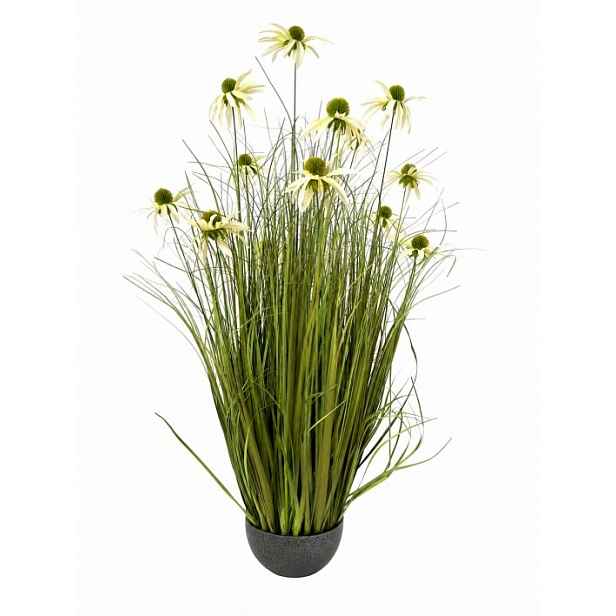 Umělá tráva s květy ježků 90 cm