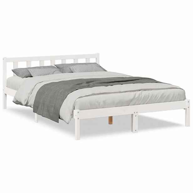 vidaXL Prodloužený rám postele bez matrace bílý 140 x 210 cm borovice
