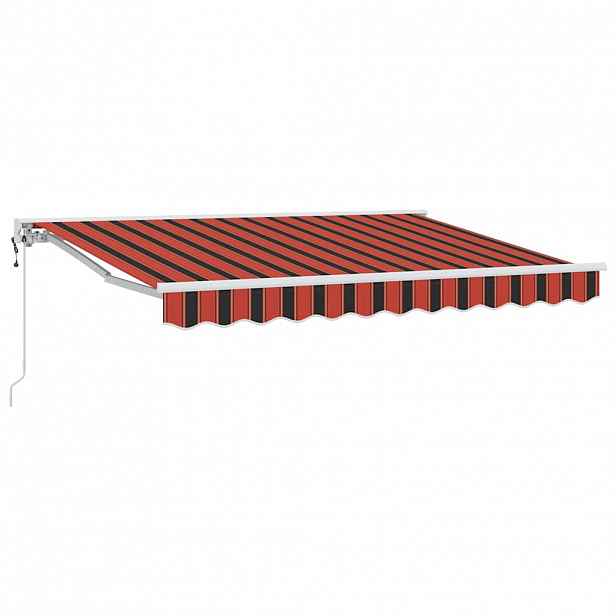 vidaXL Rám markýzy Oranžová a Černá 250 x 200 cm