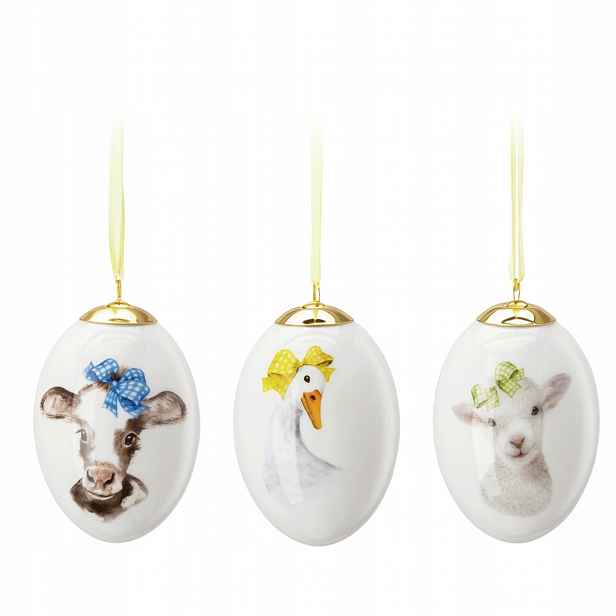 „Farma „Sada 3 porcelánových vajíček 7 cm – Hutschenreuther