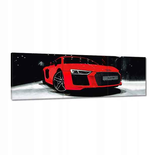 Obrazy 120x40 Červené Audi Audica R8