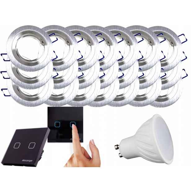 Sada Halogenové Led svítidlo 21x Vypínač Žárovky
