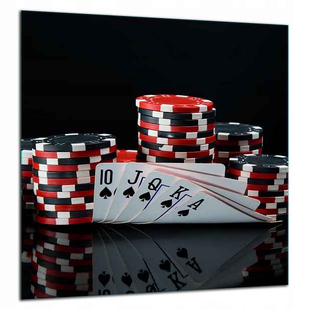Skleněná Ochranná Deska Panel Lepidlo 60x65 Poker