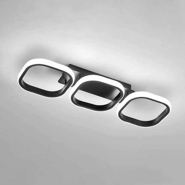 stropní svítidlo Led Stropní Svítidlo Lustr 6000K 53 cm Černá 30 W Goeco