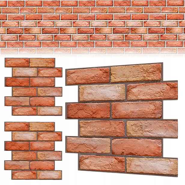20x Tapeta Samolepicí 3D Panely Stěnová Pěna Xpe Cihla Hnědá 30x30cm