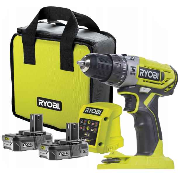 Ryobi aku vrtačka 18 V R18PD2-220S 2x Aku 2Ah Lodovačka