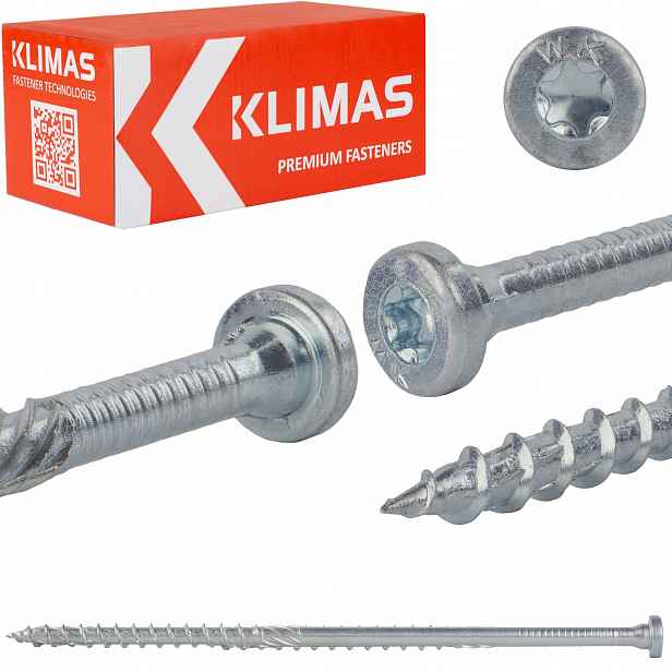 Šrouby pro tesařské spojky 8x200 mm 50 ks Torx Klimas Wkcr