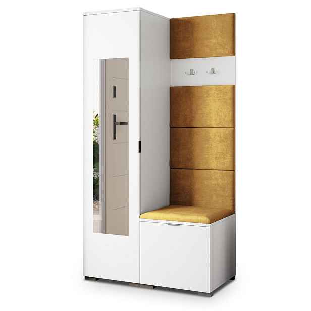MASSENO MODERNÍ PŘEDSÍŇOVÁ SESTAVA VIRA, 95/181/51 cm, bílá