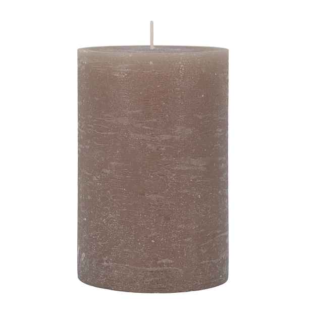 Béžovo-šedá válcová svíčka Macon Rustic Greige – Ø 10*15 cm / 90h Chic Antique