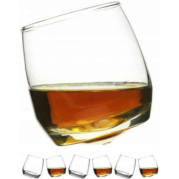 Houpací sklenice na whisky 6 Ks točící Sagaform Rocking jako dárek k Vánocům