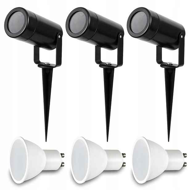 Reflektor dogruntový Zapichovací Špíz Vodotěsný IP44 Led GU10 7W 4000K