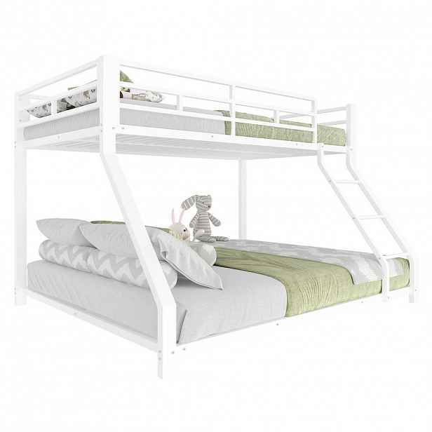 STILVORA ETAGENBETT 90/200 cm & 140/200 cm in Weiß Kinderbett mit Geländer und Treppe