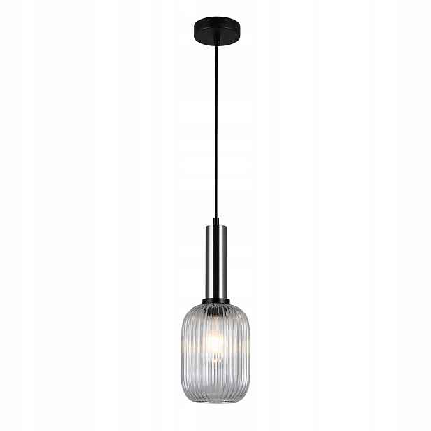 Závěsná lampa Antiola 1-bodová E27 nikl černá 15 cm Italux