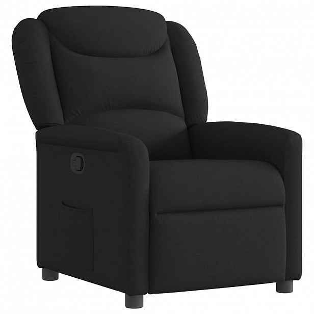 vidaXL Polohovací křeslo černé textil