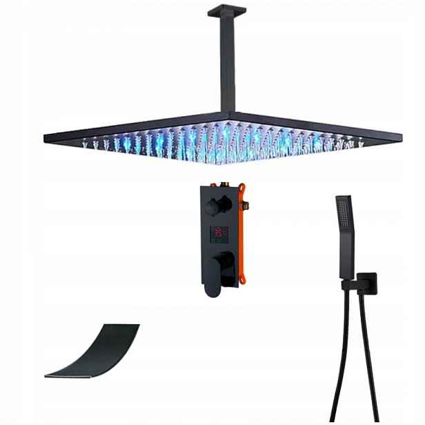 Podomítkový Set Vodopád Led Displej Matný 40 CM