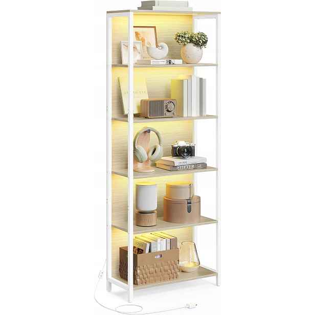 Regál Vasagle 60 cm x 178,6 cm x 30,3 cm bílý
