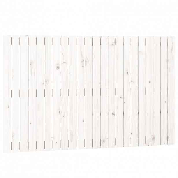 vidaXL Nástěnné čelo postele bílé 140 x 3 x 90 cm masivní borové dřevo