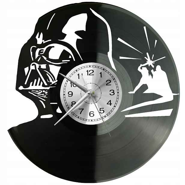 Star Wars Dárek Originální dekorace do domu Hodiny z vinylové desky