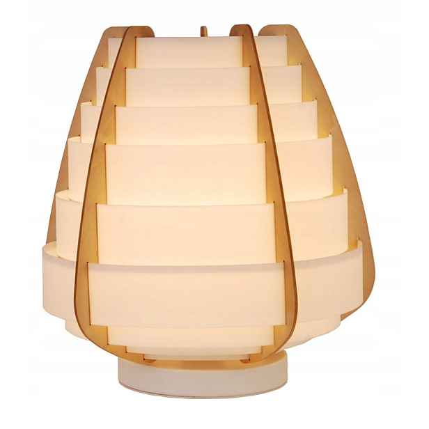 Candellux Stolní lampa Nagoja 1xE27, žluto-bílá, 27 cm, IP20