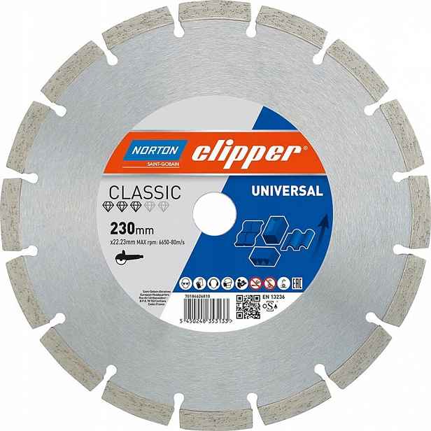 Clipper diamantový kotouč Cla Uni 26100 230x22,23 mm