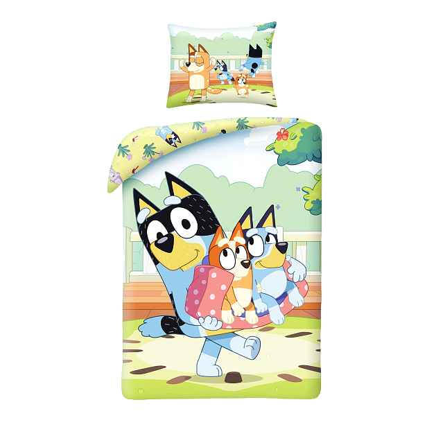 Dětské povlečení Bluey Bingo Family Pejsci 140 Cm bavlna