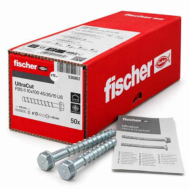 Fischer UltraCut Fbs II 10x100 Us šroub na betonu Eta, 50 ks