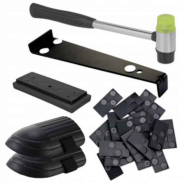 Sada Pro Laminátové Podlahy A Nástroje Pro Montáž Podlah Kladiva
