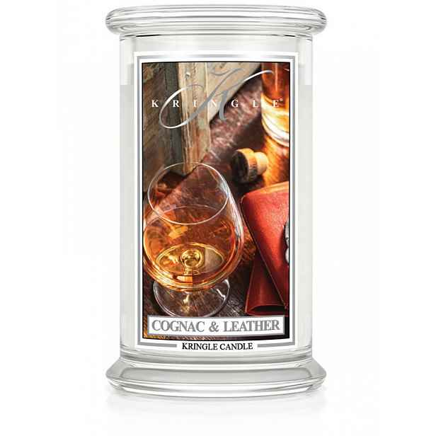 Velká svíčka Cognac & Leather Kringle Candle