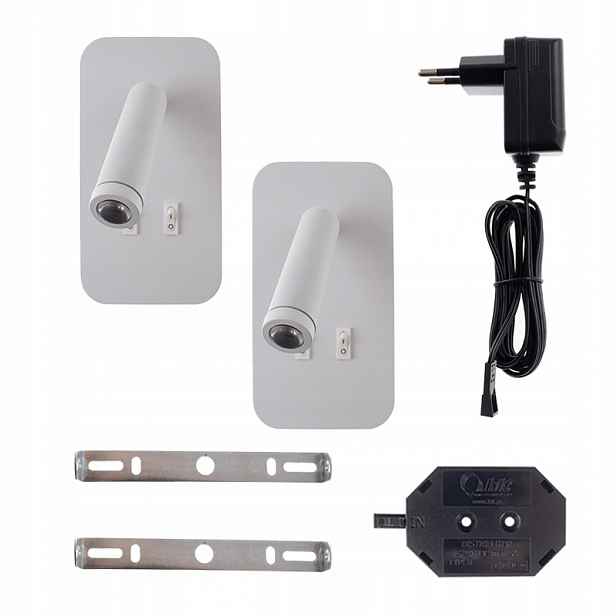 Sada Led 2 bodů neutrální bílá napájecí zdroj Bonus! Bodová nábytková lampa
