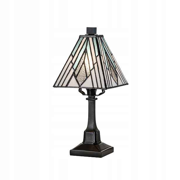 Elstead Stolní lampa Tiffany vintage hnědá multicolor 1xE14 40W