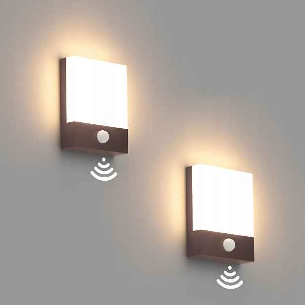 Nástěnná lampa Klighten 24W rezavý senzor pohybu IP65 teplá bílá 3000K