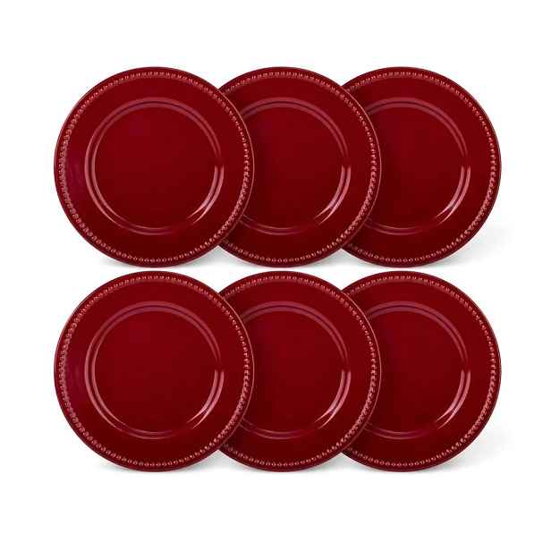 Sada dezertních talířů 6 Ks 20,5 cm Keramické talíře Merlot