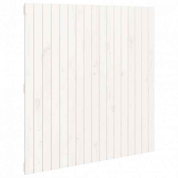 vidaXL Nástěnné čelo postele bílé 108x3x110 cm masivní borové dřevo