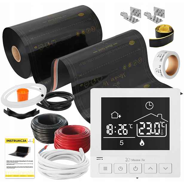 Set Fólie Vyhřívací Podložka Infračervená 2 m² 160 W/m²