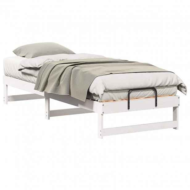 vidaXL Rám postele Bílá 80 x 210 cm Masivní borové dřevo
