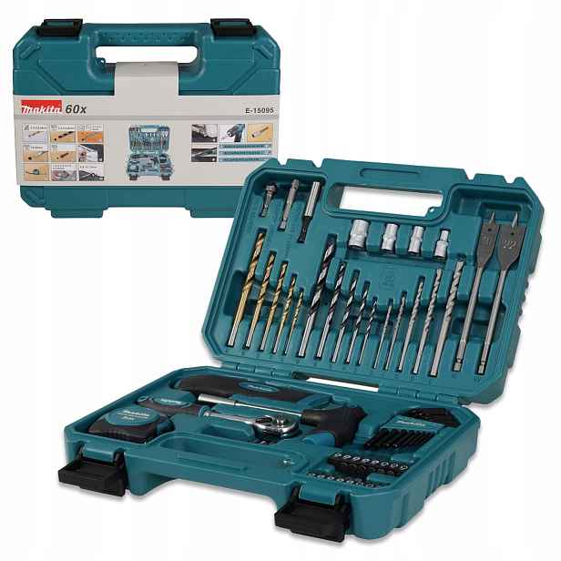 Makita E-15095 Sada vrtáků a nástavců 60 ks