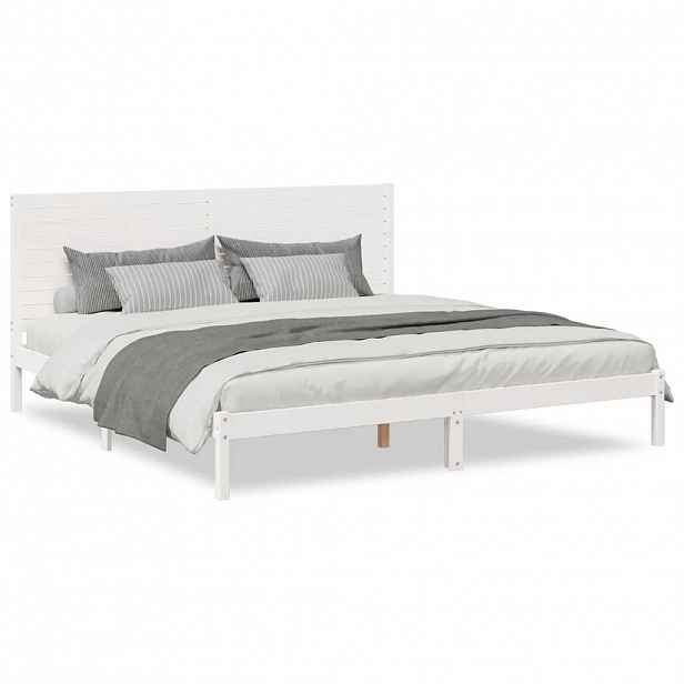 vidaXL Prodloužený rám postele bez matrace bílý 180 x 220 cm masiv