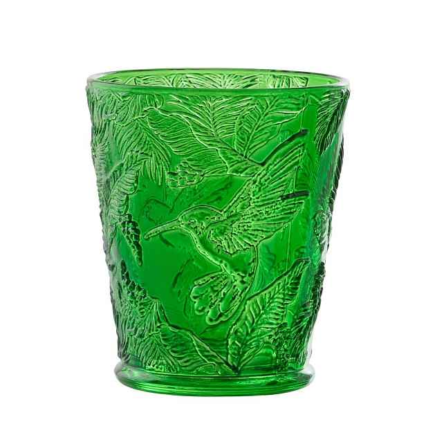 Zelená sklenička kolibřík Hummin Bird - Ø 9*10 cm / 250 ml J-Line by Jolipa