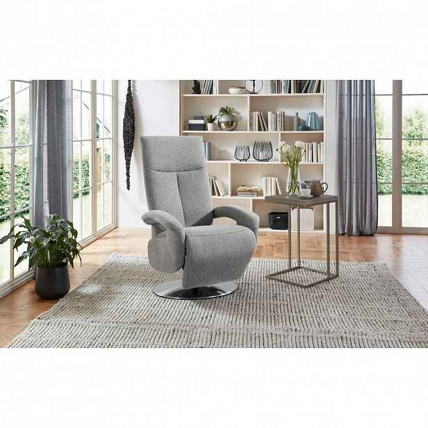 Sit & More RELAXAČNÍ KŘESLO, textil, světle šedá