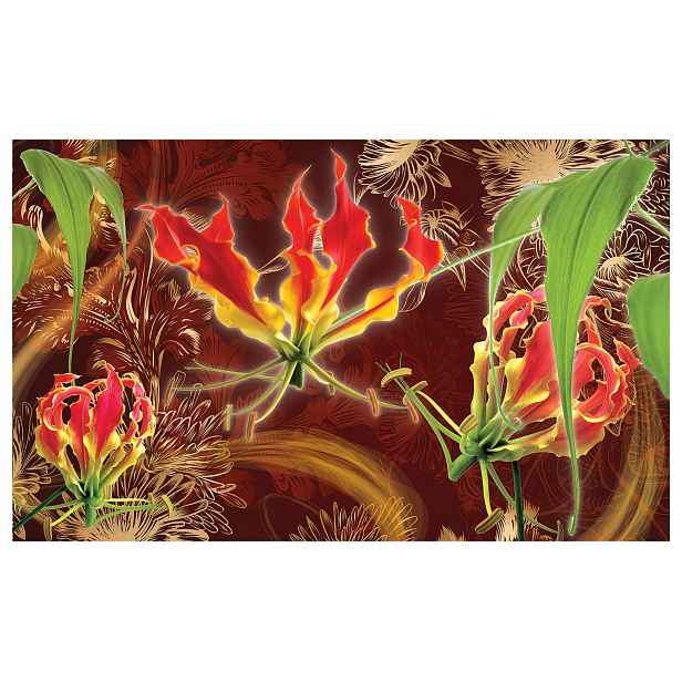 Fototapeta Květinová extáze tropická exotická boho mix 200x140 lepidlo